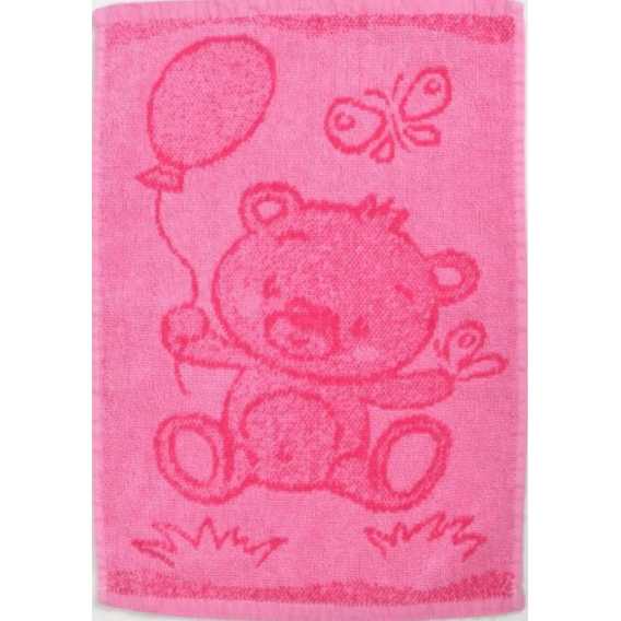 Obrázok pre Detský froté uterák 100 % bavlna, 400 g/m2 - RUŽOVÝ MEDVEDÍK